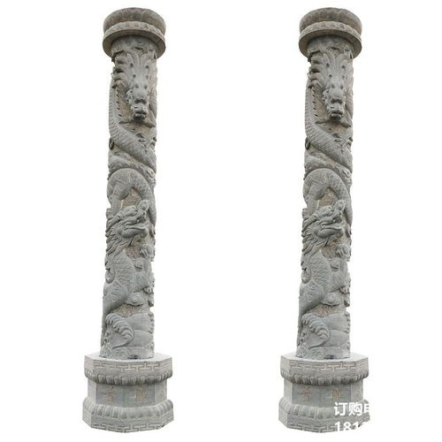 寺院石雕龙柱 周口大理石龙柱雕塑订制